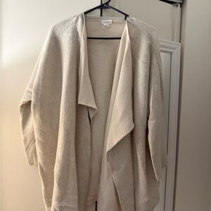 Club Monaco Cream Open-Front Poncho